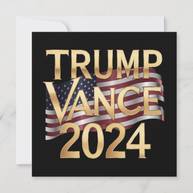 Trump Vance 2024 Konservativ Values, Stickers Inbjudningar (Framsida)