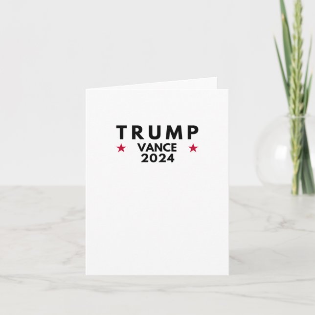 Trump Vance 2024 Kort (Framsida)