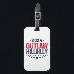 Trump Vance 2024 Outlaw Hillbilly US Flagga Bagagebricka<br><div class="desc">Trump Vance 2024 Outlaw Hillbilly US Flagga</div>