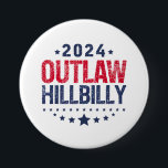 Trump Vance 2024 Outlaw Hillbilly US Flagga Knapp<br><div class="desc">Trump Vance 2024 Outlaw Hillbilly US Flagga</div>