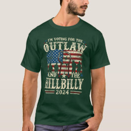 Trump Vance 2024 Outlaw Hillbilly USA flagga T Shirt