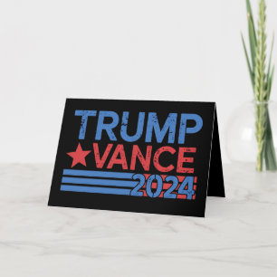 Trump Vance 2024 President 47 USA Vintage Tack Kort