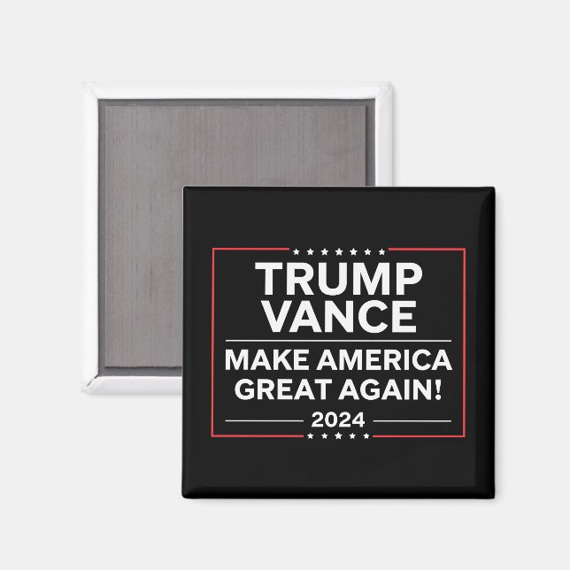 Trump Vance 2024 President JD Vance Vice MAGA på s Magnet (Front/Back)