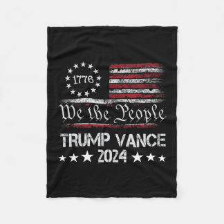 Trump Vance 2024 President Trump Supporter Re-elec Fleecefilt