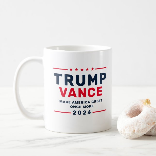 Trump Vance 2024 President VP Kaffemugg (Med munk)