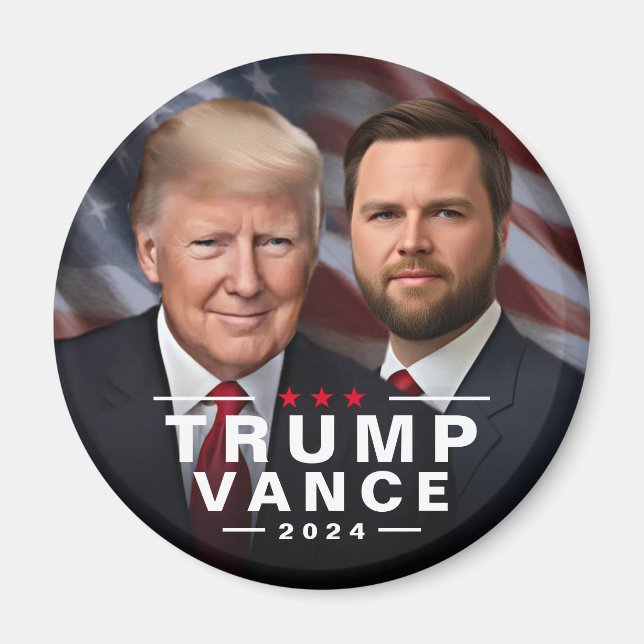 Trump Vance 2024 Republicas President VP Magnet (Framsidan)