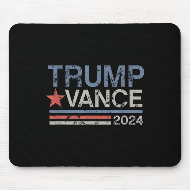 Trump Vance 2024 Retro Rand Trump Jd Vance Musmatta (Framsidan)