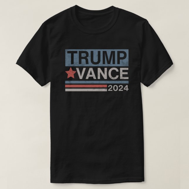 Trump Vance 2024 Retro Rand Trump T Shirt (Design framsida)