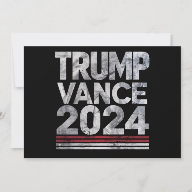 Trump Vance 2024 Retro Vintage US Val Inbjudningar (Framsida)