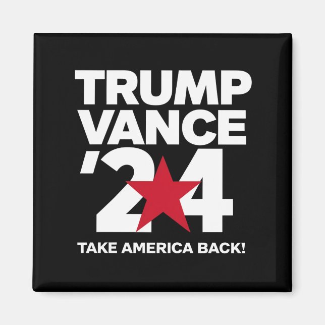 Trump Vance 2024 Rösta Trump 2024 Val Magnet (Framsidan)