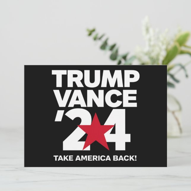 Trump Vance 2024 Rösta Trump 2024 Valet Inbjudningar (Stående Fram)