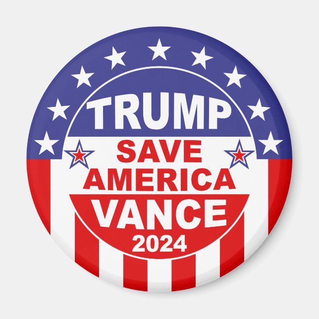 TRUMP VANCE 2024 SPARA AMERICA MAGNET (Framsidan)