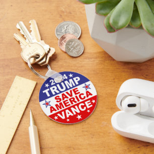 TRUMP VANCE 2024 SPARA AMERICA NYCKELRING