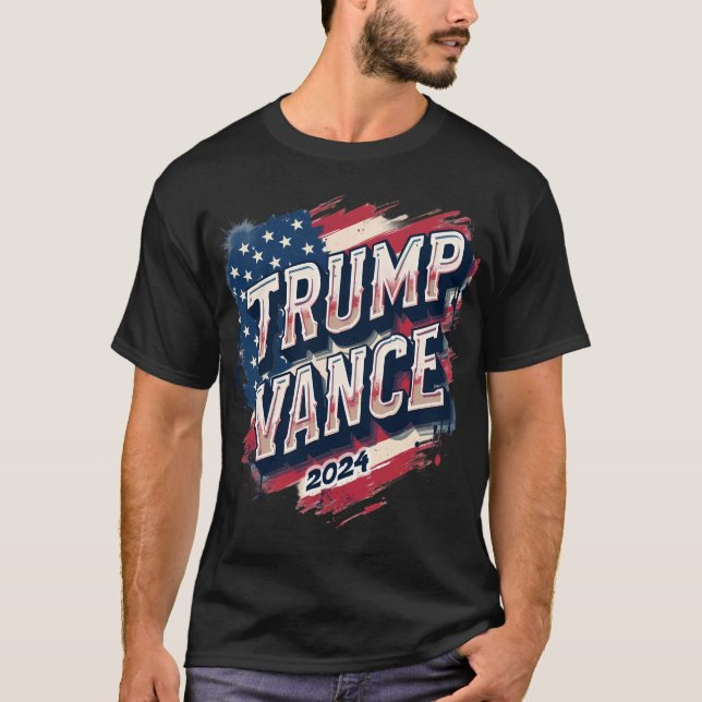 Trump Vance 2024 T Shirt (Framsida)