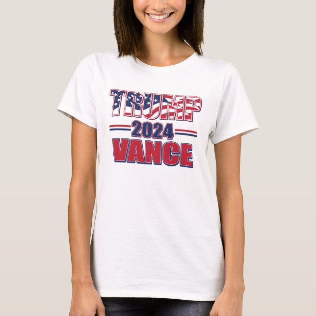 Trump Vance 2024 T Shirt (Framsida)