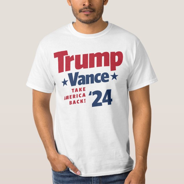 Trump Vance 2024 T Shirt (Framsida)