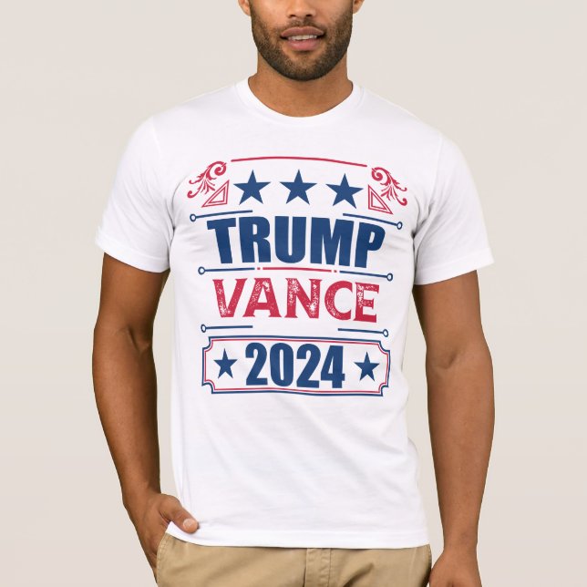 Trump Vance 2024 T Shirt (Framsida)