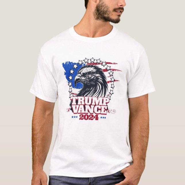 Trump Vance 2024 T Shirt (Framsida)