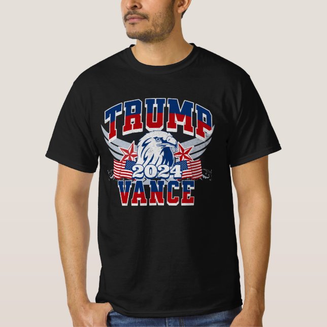 Trump Vance 2024 T Shirt (Framsida)