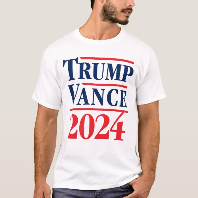 Trump Vance 2024 T Shirt (Framsida)