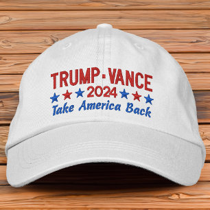 Trump Vance 2024 Ta Amerika tillbaka Patriotic Sta Broderad Keps