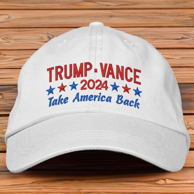 Trump Vance 2024 Ta Amerika tillbaka Patriotic Sta Broderad Keps (trump vance 2024 hat)