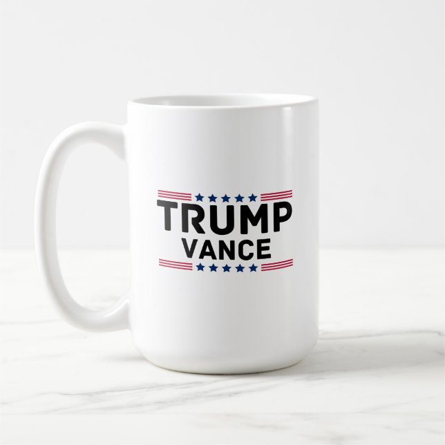 Trump Vance 2024 Trump Support Valection Gift Kaffemugg (Vänster)