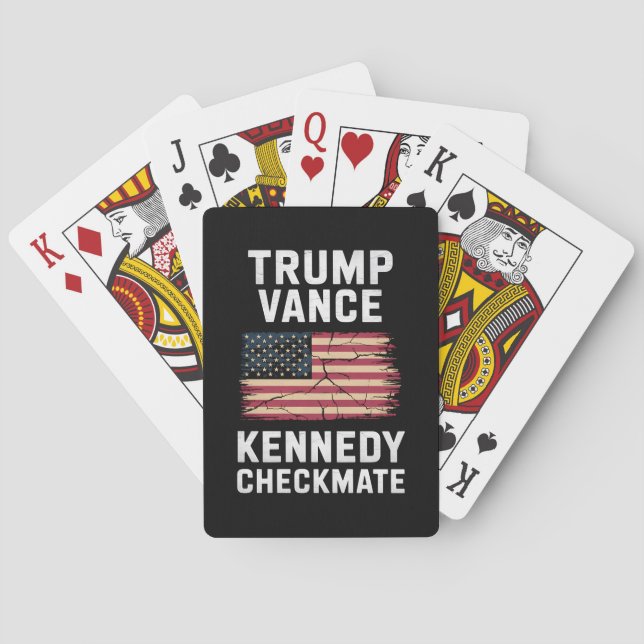 Trump Vance 2024 Trump Vance Kennedy Checkmate Casinokort (Baksidan)