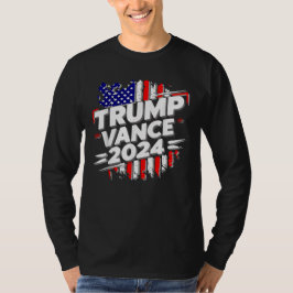 Trump Vance 2024 US Flagga T Shirt