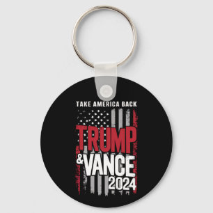 Trump Vance 2024 USA Flagga Ta Amerika Tillbaka Nyckelring