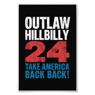 Trump Vance 2024 Utanför Lagen Hillbilly Amerikans Fototryck