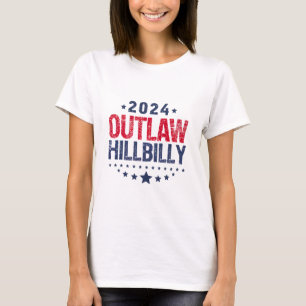 Trump Vance 2024 Utanför Lagen Hillbilly Amerikans T Shirt