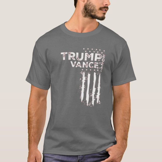 "Trump Vance 2024 Val T-Shirt" T Shirt (Framsida)