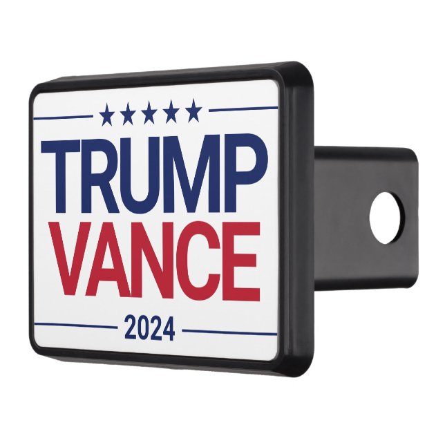 Trump Vance 2024 Val Vote Republican White Dragkroksskydd (Vänster)