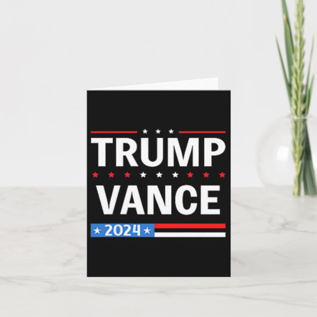 Trump Vance 2024 Vice President America Flagga Vot Kort (Framsida)