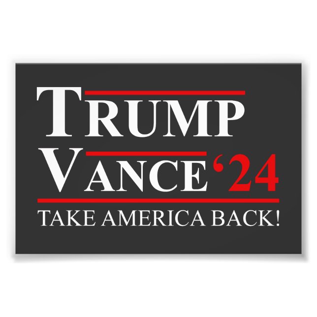 Trump Vance 2024 Vice President VP Trump 2024 Fototryck (Framsidan)