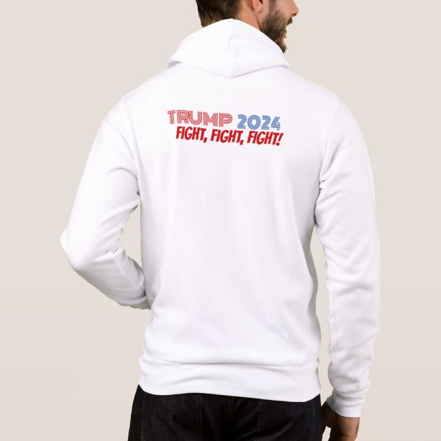 TRUMP VANCE 2024 ZIP HOODIE (2-SIDD) - VITE T SHIRT (Baksida)