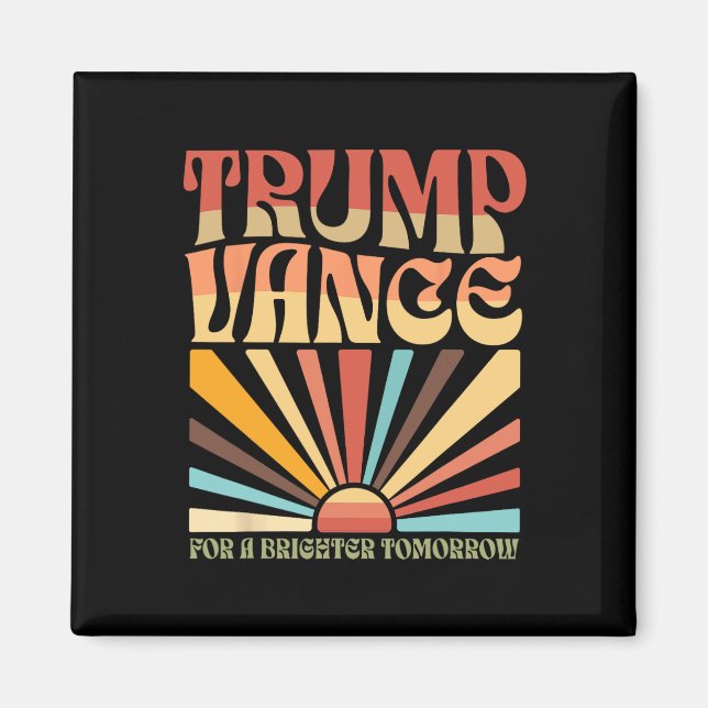 Trump Vance 2025 Trump Mega 2025 47:e president  Magnet (Framsidan)