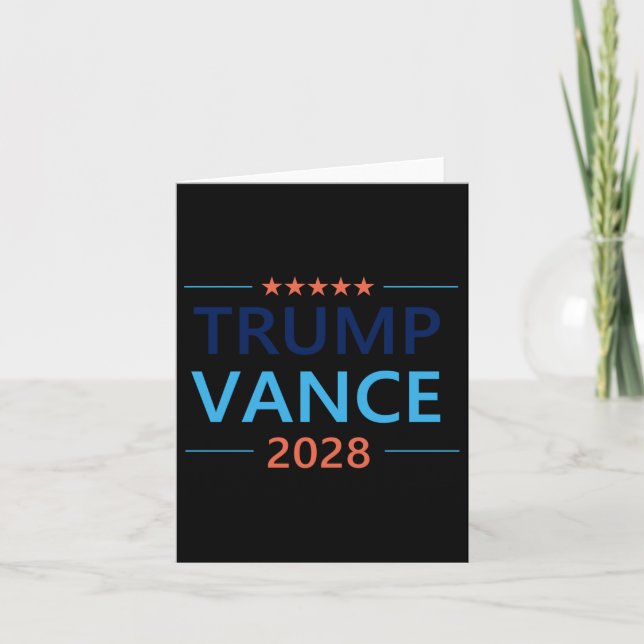 Trump Vance 2028 for President Val 28 Republi Kort (Framsida)