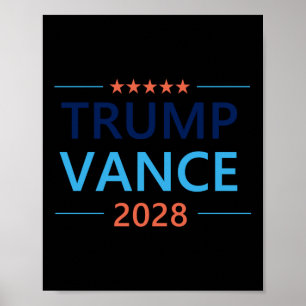 Trump Vance 2028 for President Val 28 Republi Poster