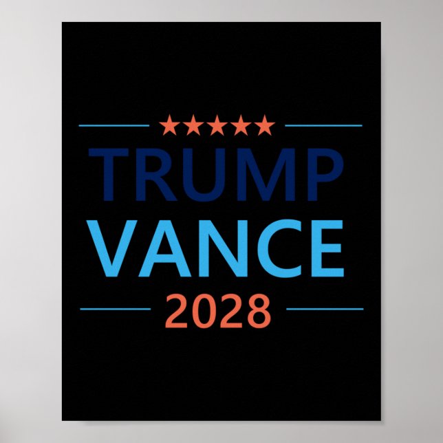 Trump Vance 2028 for President Val 28 Republi Poster (Framsidan)