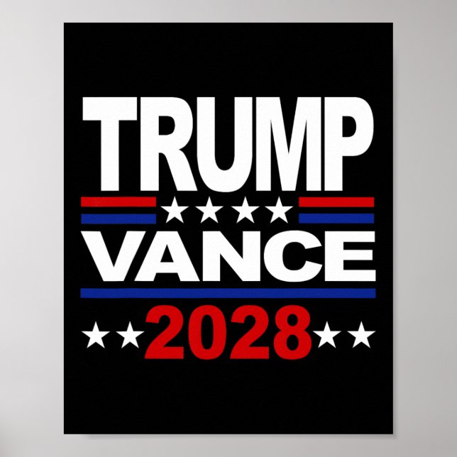 Trump Vance 2028 Republican Third Term President Poster (Framsidan)