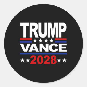 Trump Vance 2028 Republican Third Term President Runt Klistermärke