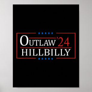 Trump Vance 24 Utanför Lagen Hillbilly Usa Flagga Poster