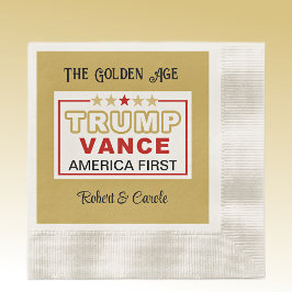 Trump Vance America First Party Cocktail Napkins Pappersservett