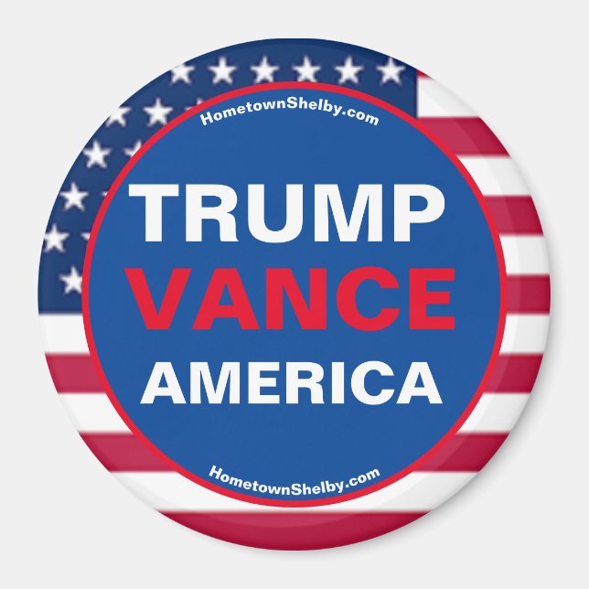 TRUMP VANCE AMERICA-kylskåp, magnet (Framsidan)