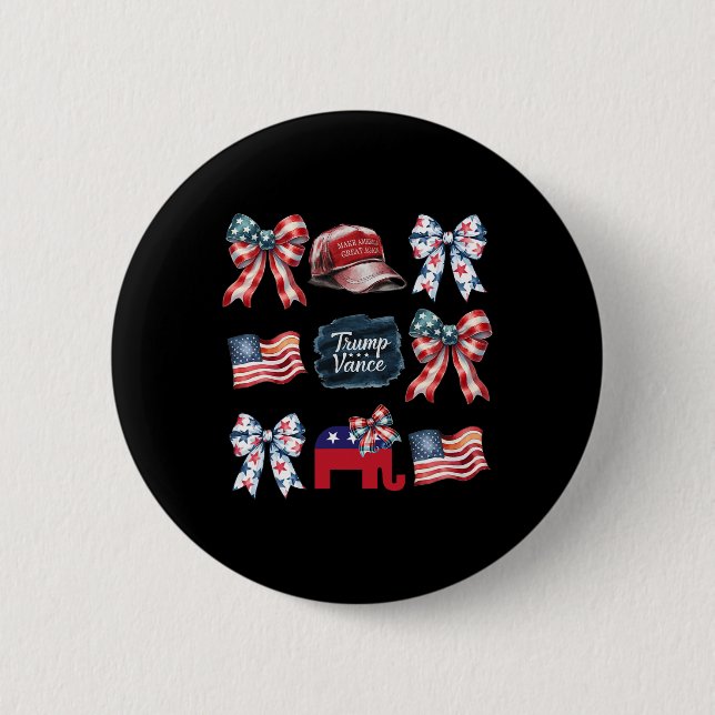 Trump Vance Bow Coquette Vote President 2024 El Knapp (Framsida)