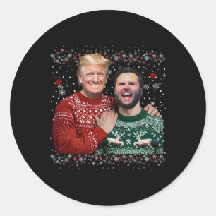 Trump Vance Brothers Funny Ugly jul Julafton Swe Runt Klistermärke