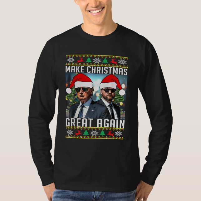 Trump Vance Brothers gör jul Underbar igen T Shirt (Framsida)