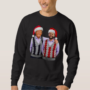 Trump Vance Brothers Santa Funny Trump jul jul Lång Ärmad Tröja